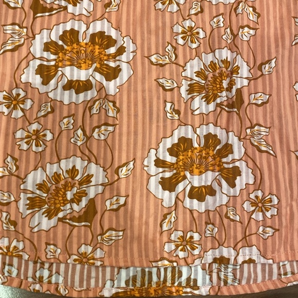 J. Crew / Ruffle-sleeve top in climbing floral coral pink blouse S - Picture 7 of 7